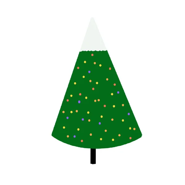 Tree Icon New Year Holiday Illustration — Stock Photo, Image