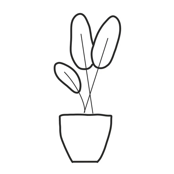Potted Bloemen Icoon Voor Thuis Kantoor — Stockfoto
