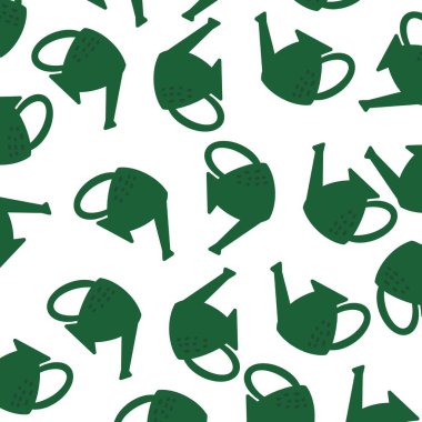 Su kutuları yeşil desenli. bahçe ekipmanı