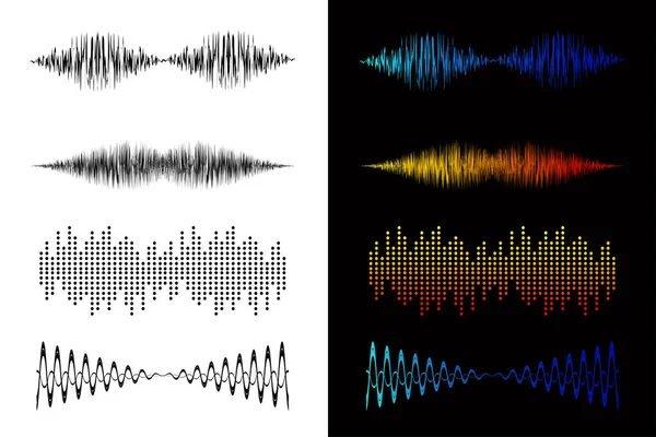 Ondas Sonoras Vectoriales Diseño Vectorial — Archivo Imágenes Vectoriales