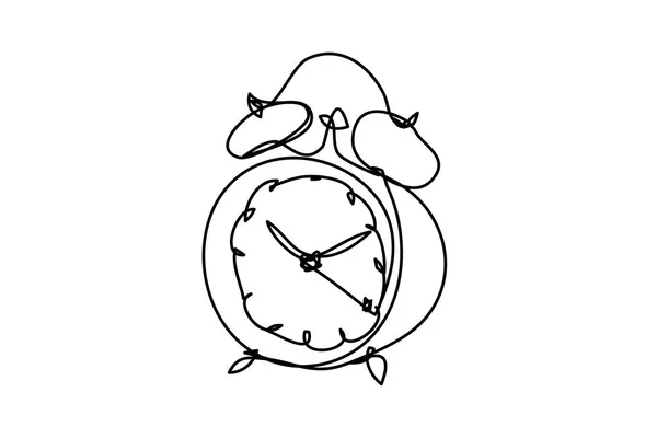 Reloj Despertador Estilo Dibujo Línea Diseño Vectores — Archivo Imágenes Vectoriales