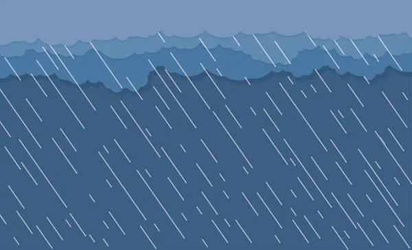 Chuva Forte Céu Escuro Estação Chuvosa Nuvens Tempestade Clima Natureza —  Vetores de Stock