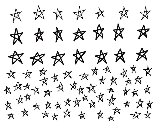 星の線画スタイル手描きベクトルデザイン — ストックベクタ