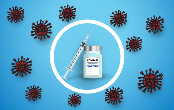Protection Des Vaccins Contre Les Maladies Covide Coronavirus 2019 Ncov — Image vectorielle