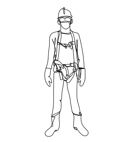 个人防护设备 安全带 施工载体 — 图库矢量图片