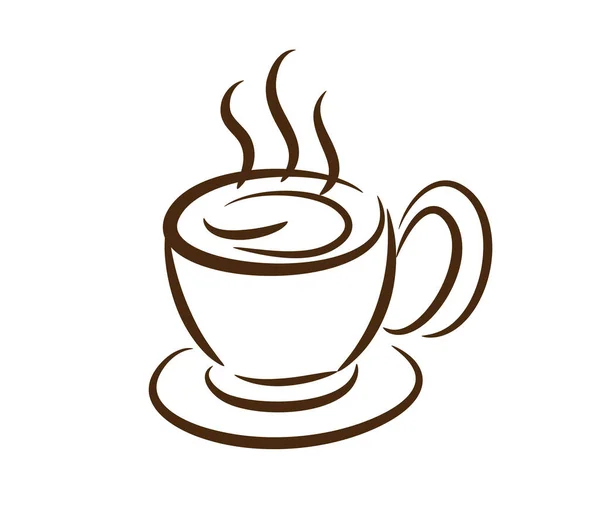 Tazza Caffè Linea Disegno Stile Progettazione Vettoriale - Vettoriale Stock  di ©Chingcg 478707674