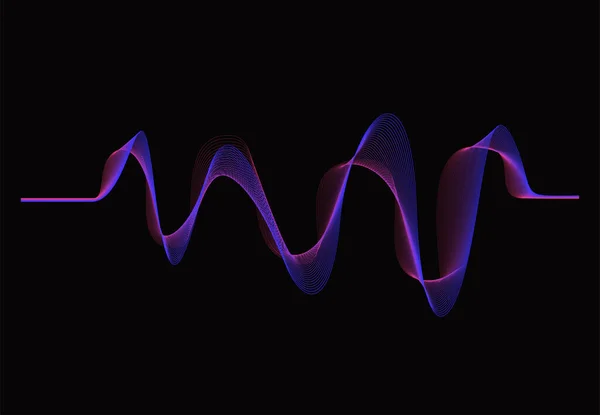 Sound Waves Abstract Digital Equalizer Vctor Design — ストックベクタ