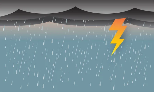 雷雨交加 黑天天气 自然灾害 矢量设计 — 图库矢量图片