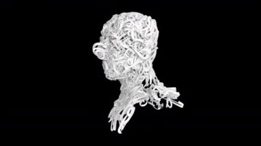 Başa sarmak için doğmuş pek çok kağıt alfa yolu içinde 3d biçimlendirilmiş dönüşüm tasarımı ile.