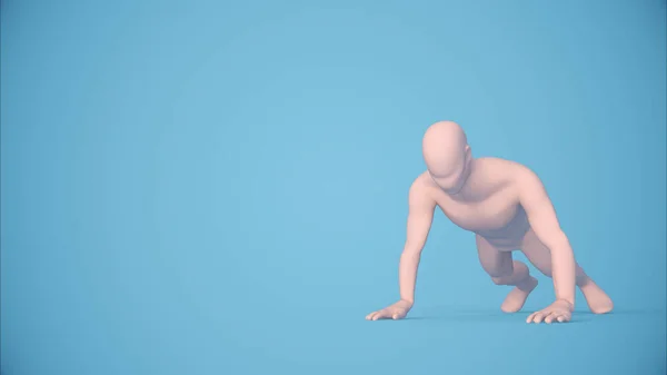 Animation Loop Grafiskt Fitness Koncept Med Rendering Och Svart Och — Stockfoto