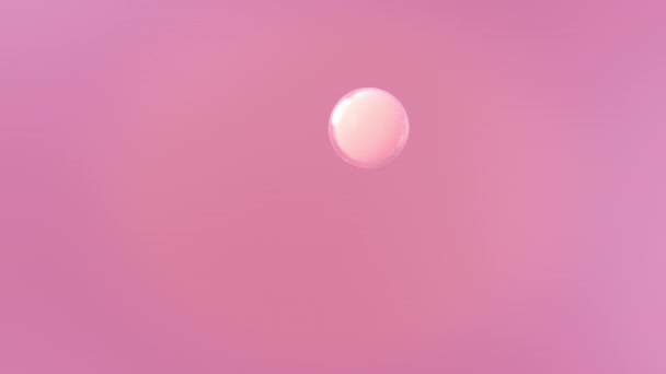 Moleküle Haut Rosa Ball Mit Mantel Die Mitte Bewegen Kombinieren — Stockvideo