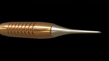 Arrow moving hit to center point of dart slow motion in sport conceptual with 3d rendering include alpha path.