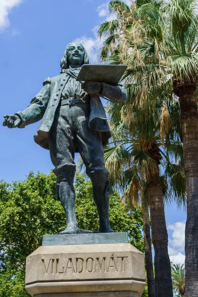 Barcelona España Agosto 2021 Estatua Viladomat Paseo Arco Triunfo Barcelona — Foto de Stock