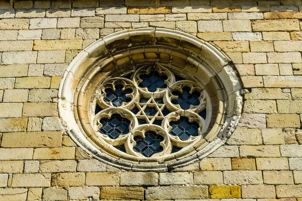 Rosette Fachada Iglesia San Miguel Con Una Estrella Davis Aguilar — Foto de Stock