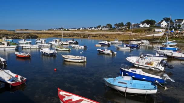 Portivy Quiberon Pensula Morbihan Brittany France — стоковое видео