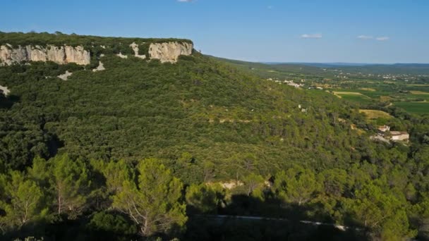 Виноградники Pic Saint Loup Claret Herault France Crete Taillade Над — стоковое видео