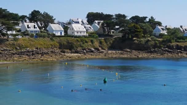 Port Navalo Arzon Morbihan Bretagne Frankrike Stranden Vid Port Navalo — Stockvideo