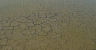 Kuraklık, güney Fransa, büyücülük, Fransa. Scamandre 'deki kuraklık toprağı üzerinden su geliyor. Doğal bölge parkı, Camargue, Fransa