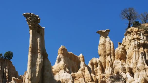 Hoodoos Ille Sur Tet Pireneusok Orientales Occitanie Franciaország — Stock videók