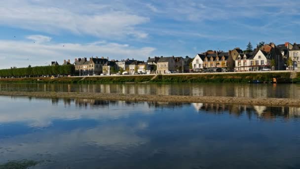 Gien Loiret France 루아르강 이내려다 보이는 — 비디오