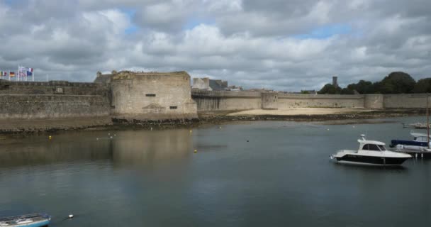 Concarneau Département Finistère Bretagne France Sur Gauche Trouve Ville Close — Video