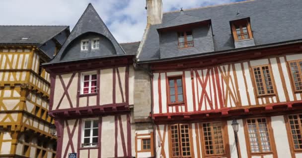 Vannes Morbihan Bretagne France Maisons Traditionnelles Place Henry — Video