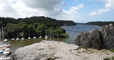 La Roche Bernard, Morbihan, Britanya, Fransa. 