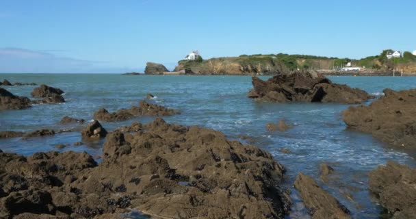 Pouldu Departamento Finistere Bretaña Francia — Vídeos de Stock