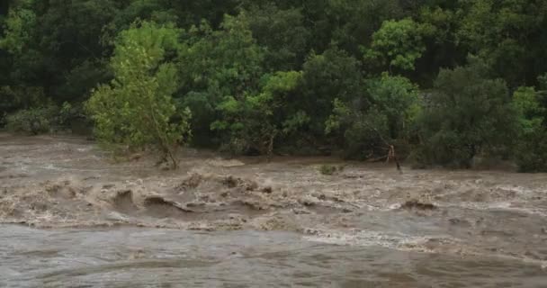 Tormentas Cevenol Cañón Herault Occitanie Francia Río Herault Inundaciones Durante — Vídeos de Stock