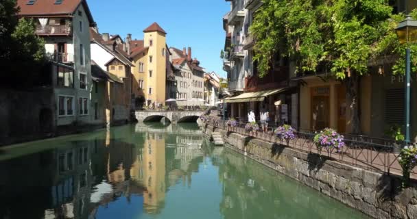 Annecy Διαμέρισμα Haute Savoie Auvergne Rhone Alpes Γαλλία Παλιά Πόλη — Αρχείο Βίντεο