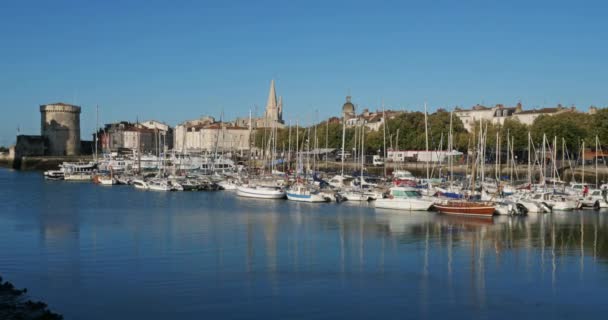 Rochelle Charente Denizcilik Departmanı Yeni Bölge Aquitaine Fransa Eski Liman — Stok video