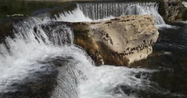 Sautadet Şelaleleri Ceze Nehri Roque Sur Ceze Gard Departmanı Occitanie — Stok video