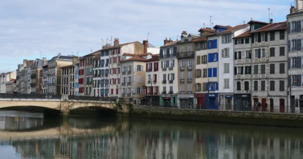 Bayonne Pireneusok Atlantiques Megye Baszk Tartomány Franciaország — Stock videók