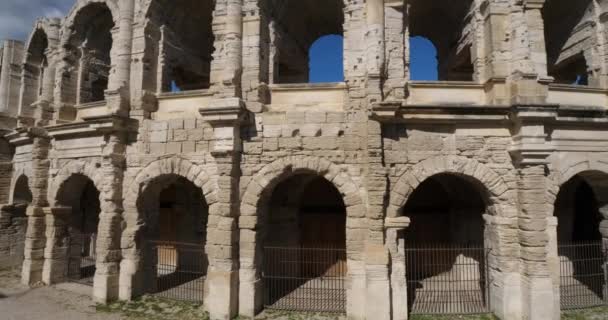 Римская Арена Арль Департамент Буш Рон Франция — стоковое видео