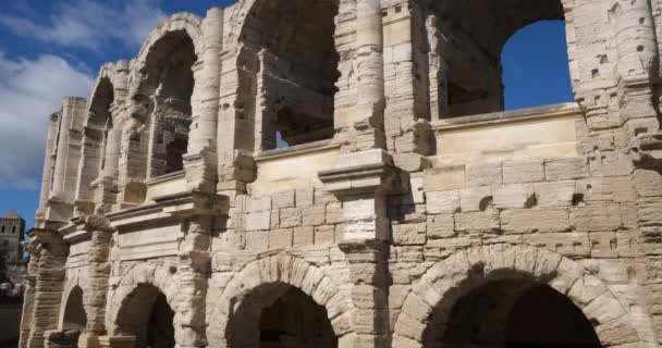 Arena Romană Arles Departamentul Bouches Rhone Franța — Videoclip de stoc