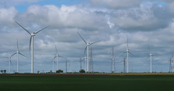 Campos Aerogeneradores Región Beauce Norte Francia — Vídeos de Stock