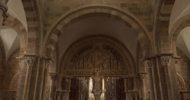 Vezelay Apátság Yonne Megye Bourgogne Franche Comte Régió Franciaország — Stock videók