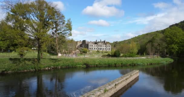 Abbey Notre Dame Bon Repos Bon Repos Sur Blavet Cotes — стокове відео