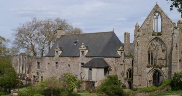 法国布列塔尼省Cotes Armor省Paimpol Beauport修道院 — 图库视频影像