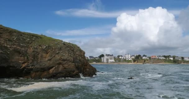 Pouldu Finistere Bölümü Brittany Fransa — Stok video