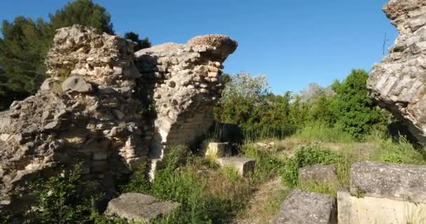 バルベール水道 フォンヴィエルのローマ遺跡 プロヴァンス 南フランス — ストック動画