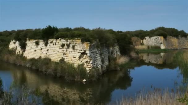 Die Festung Von Peccais Aigues Mortes Gard Okzitanien Frankreich Fort — Stockvideo