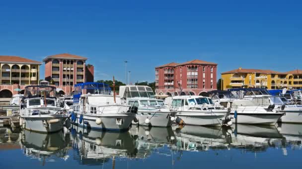 Lattes Port Ariane Herault Occitanie Frankrike Port Ariane Marina Nära — Stockvideo