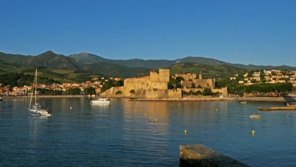 Collioure Pyrenees Orientales Occitanie Γαλλία — Αρχείο Βίντεο