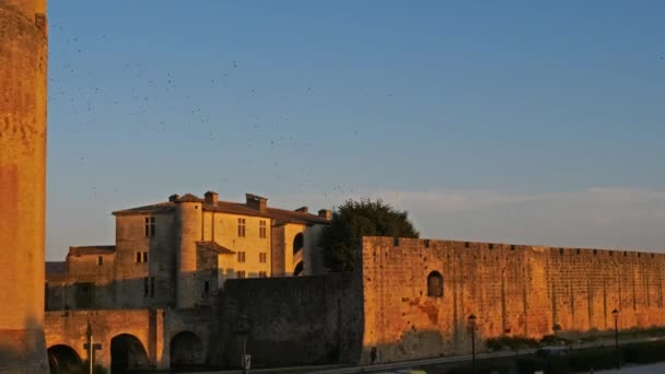 莫特斯 欧内蒂 在城墙外 国王路易九世创建的城市 — 图库视频影像