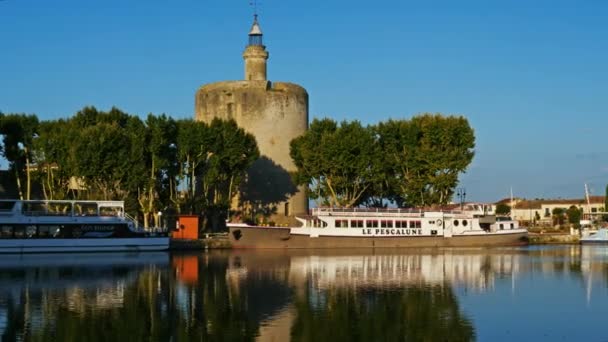 Aigues Mortes Gard Occitanie Francia Fuera Las Murallas Ciudad Fundada — Vídeos de Stock