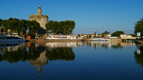 Aigues Mortes Gard Occitanie Perancis Luar Benteng Kota Yang Didirikan — Stok Video