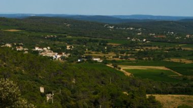 Pic Saint Loup 'taki üzüm bağları, Claret, herault, Fransa