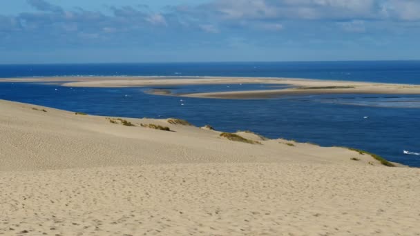 Dune Pilat Gironde Nouvelle Aquitania Francia Banc Arguin Frente Duna — Vídeo de stock