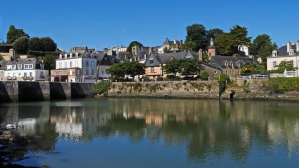 法国布列塔尼 Morbihan Saint Goustan — 图库视频影像